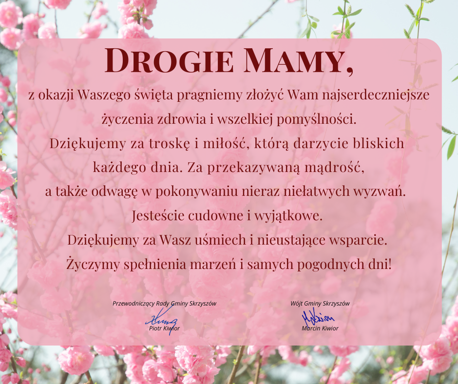 Życzenia z okazji Dnia Matki