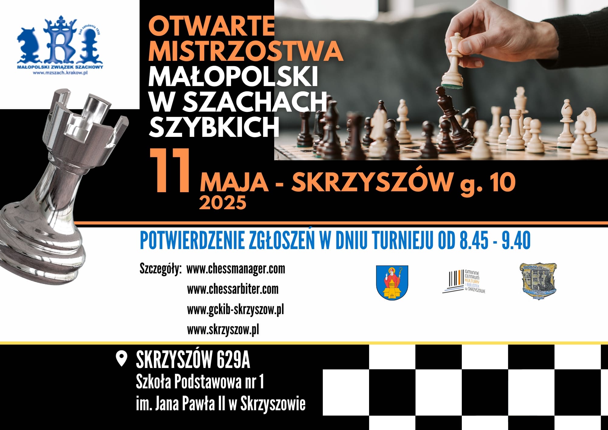 Otwarte Mistrzostwa Małopolski w Szachach Szybkich- informacje