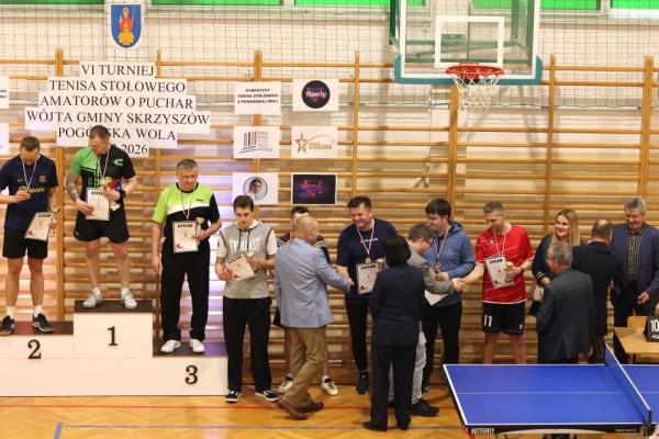 Odbył się VI Turniej Tenisa Stołowego Amatorów o „Puchar Wójta Gminy Skrzyszów”
