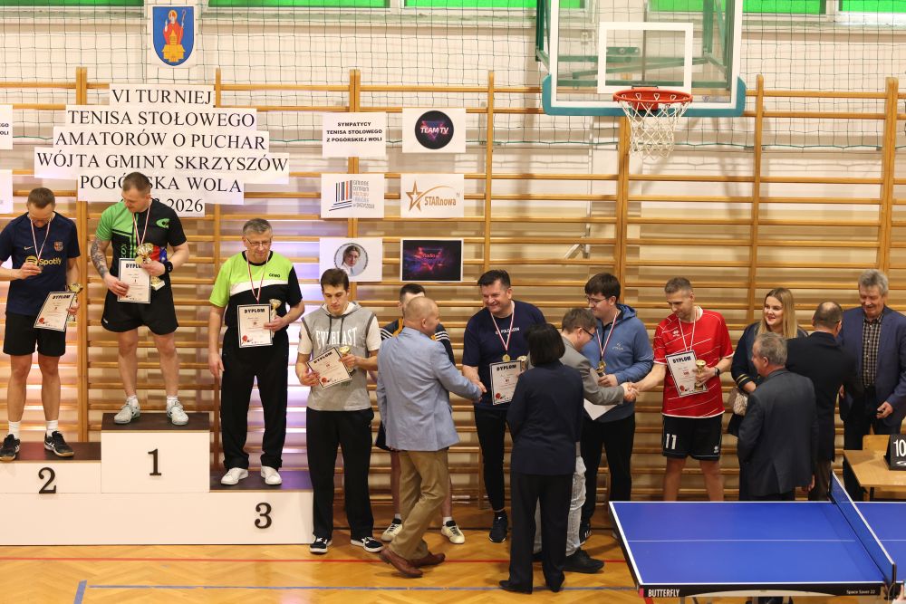 Odbył się VI Turniej Tenisa Stołowego Amatorów o „Puchar Wójta Gminy Skrzyszów”