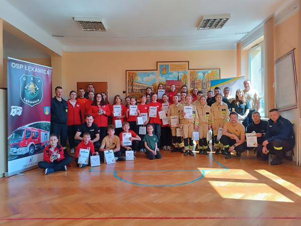 II Gminne Zawody Młodzieżowych Drużyn Pożarniczych w szkole w Łękawicy