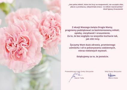 Życzenia z okazji Dnia Matki