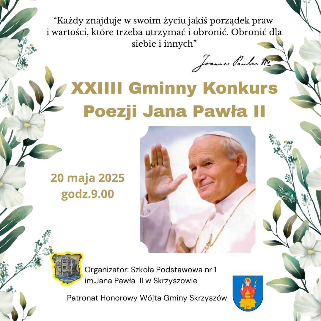 XXIII Gminny Konkurs Poezji Jana Pawła II