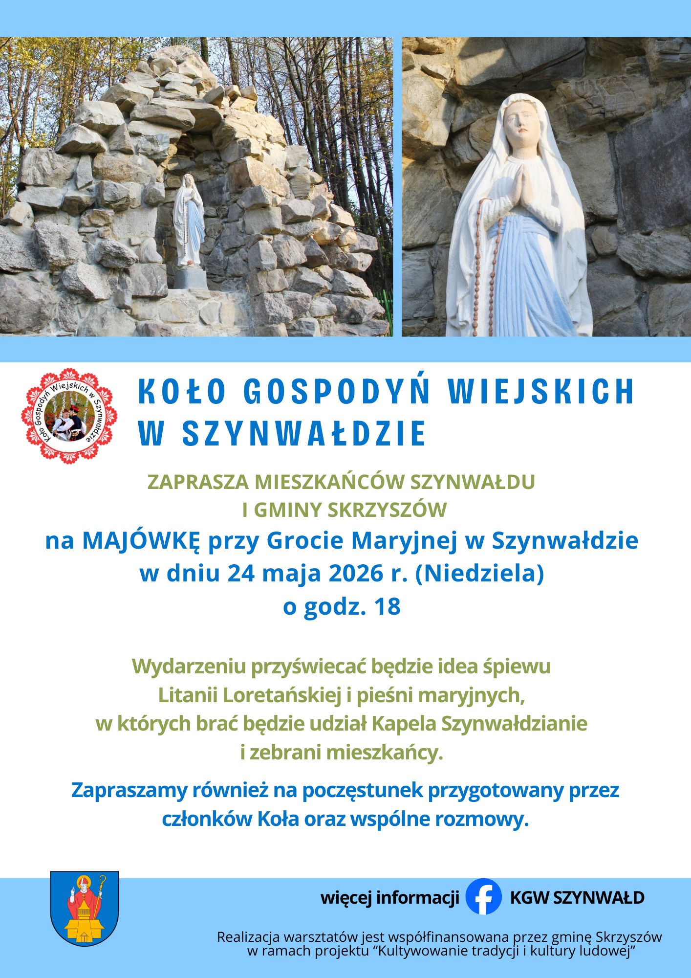 Majówka przy Grocie Maryjnej w Szynwałdzie
