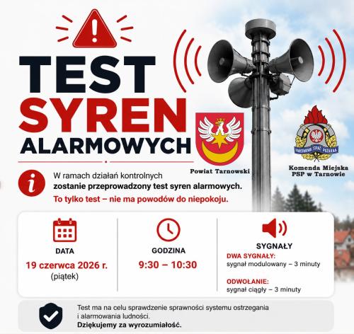 Test syren alarmowych